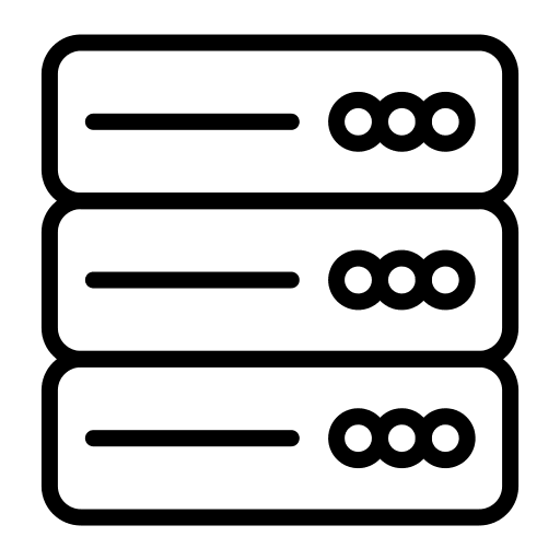 Database storage technology computer hosting icon