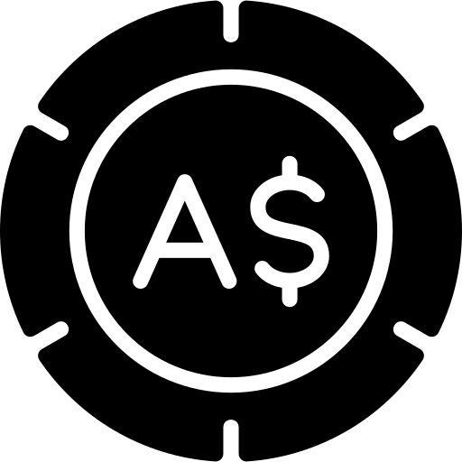 Australian dollar australian dollar business and finance coin icon
