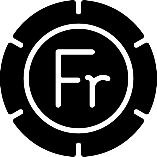 Franc business money finance icon