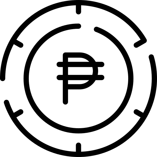 Philippine peso finance currency business icon