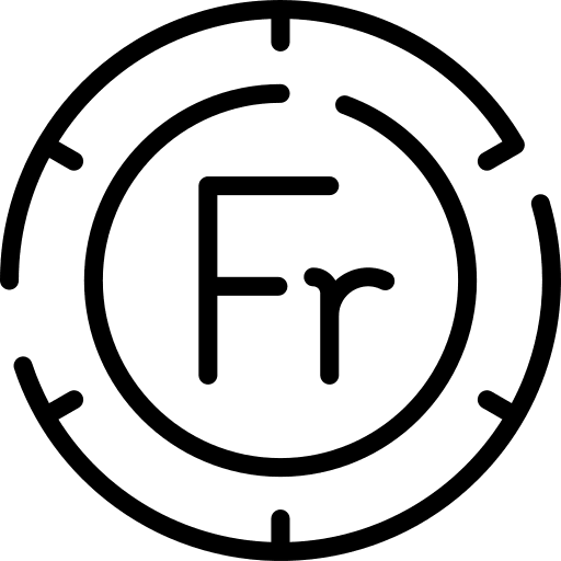 Franc business and finance finance business icon