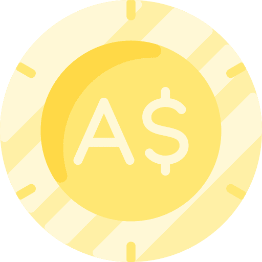 Australian dollar cash business finance icon
