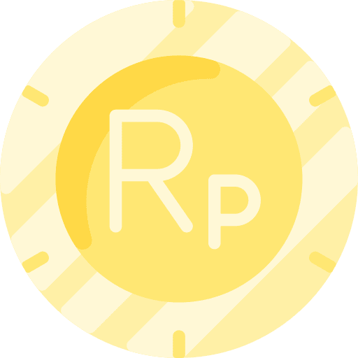 Indonesian rupiah finance coin business icon