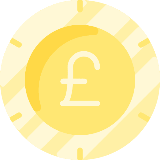 Pound currency business coin icon