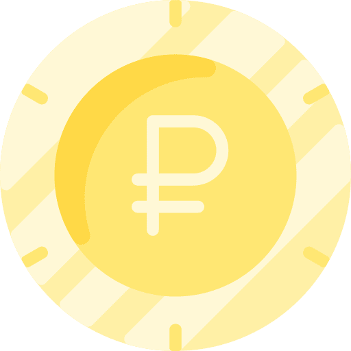 Ruble business currency finance icon