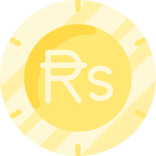Rupee business and finance cash rupee icon