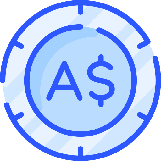 Australian dollar business currency finance icon