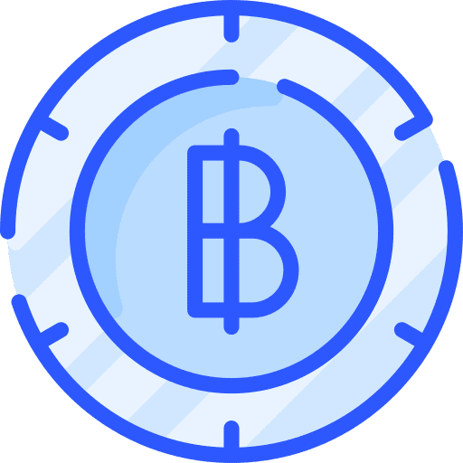 Baht business and finance currency coin icon
