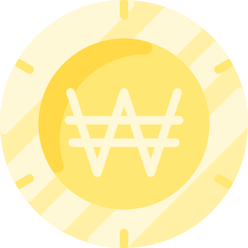 Won business coin cash icon