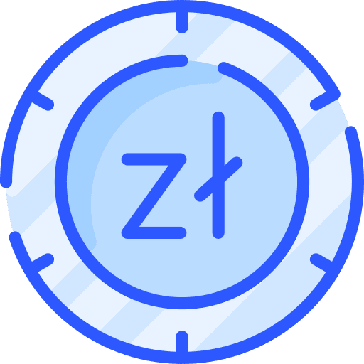 Zloty currency coin finance icon