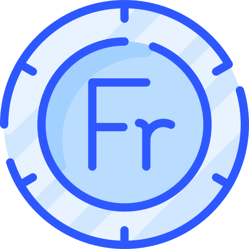 Franc coin money finance icon