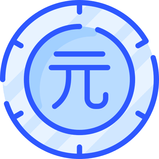 Renminbi cash coin currency icon Renminbi cash coin currency icon