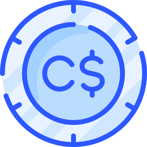 Canadian dollar currency business money icon Canadian dollar currency business money icon