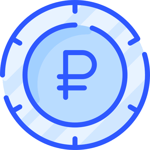 Ruble currency money business icon Ruble currency money business icon