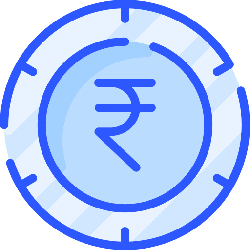 Rupee coin business cash icon Rupee coin business cash icon