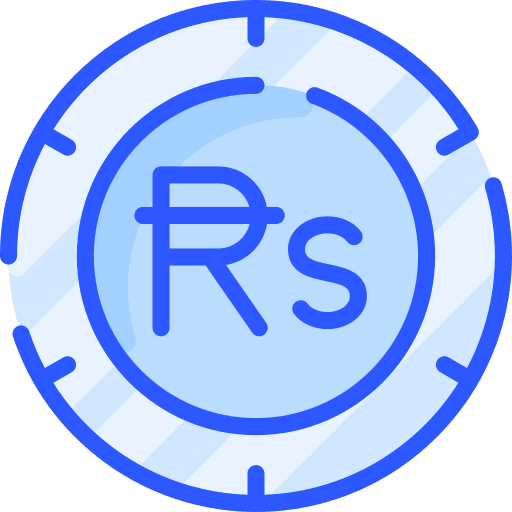 Rupee currency finance business and finance icon Rupee currency finance business and finance icon