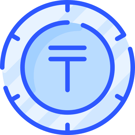 Tenge business and finance coin cash icon Tenge business and finance coin cash icon