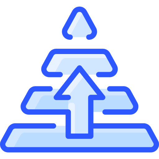Pyramid infographic scheme business and finance icon