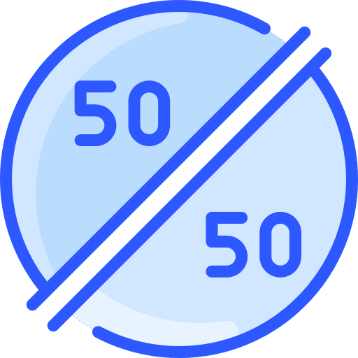 Ratio data statistics diagram icon
