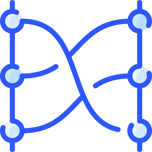 Relation diagram visualization scheme icon