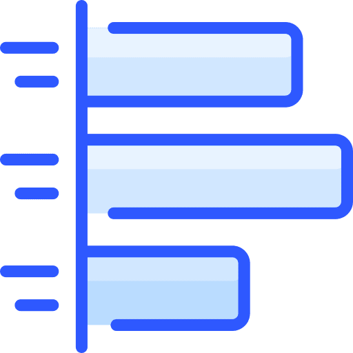 Bar chart business and finance analytics infographic icon
