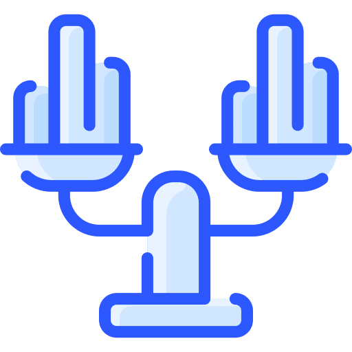 Scales diagram statistics business and finance icon
