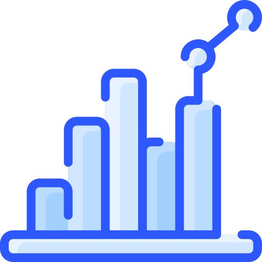 Bar chart data business and finance visualization icon