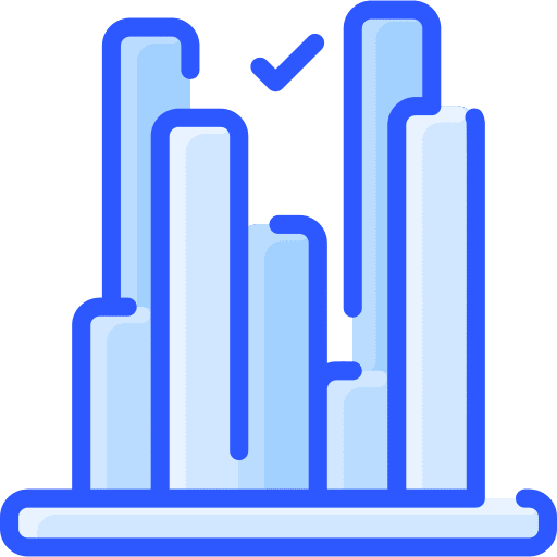 Bar chart visualization analytics diagram icon