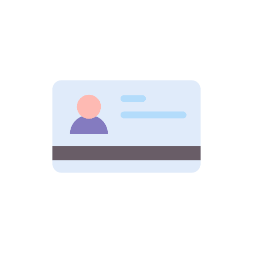 Visitor card member card contact pass icon