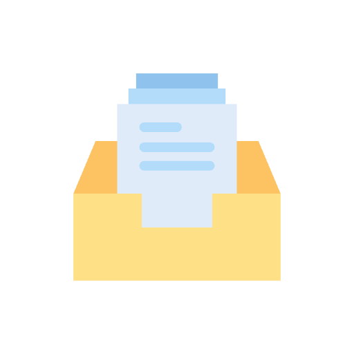 Archive files and folders box data storage icon
