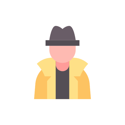 Detective spy jacket people icon Detective spy jacket people icon
