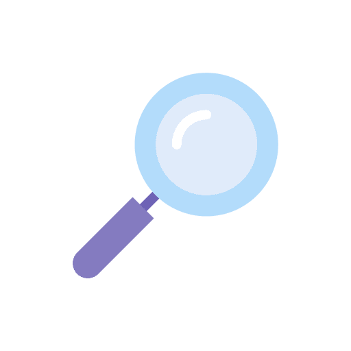 Loupe detective magnifying glass market icon