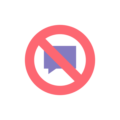 No talking signaling message chat bubble icon No talking signaling message chat bubble icon