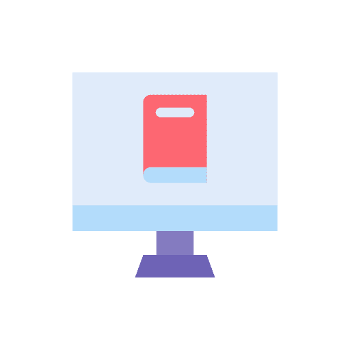 Online library ebook education computer icon Online library ebook education computer icon