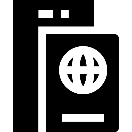 Passport travel mobile smartphone icon