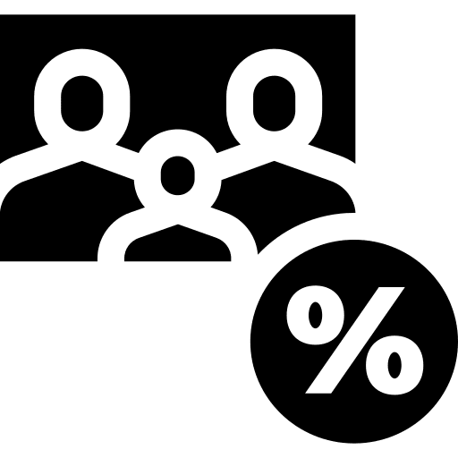 Discount percentage kid people icon