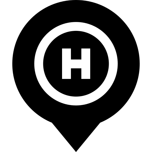Hotel pointer location maps and location icon