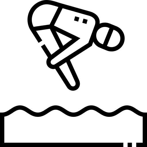 Jump swimmer people sports and competition icon Jump swimmer people sports and competition icon
