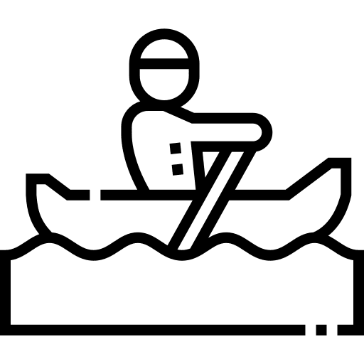 Rowing canoe boat sport icon Rowing canoe boat sport icon