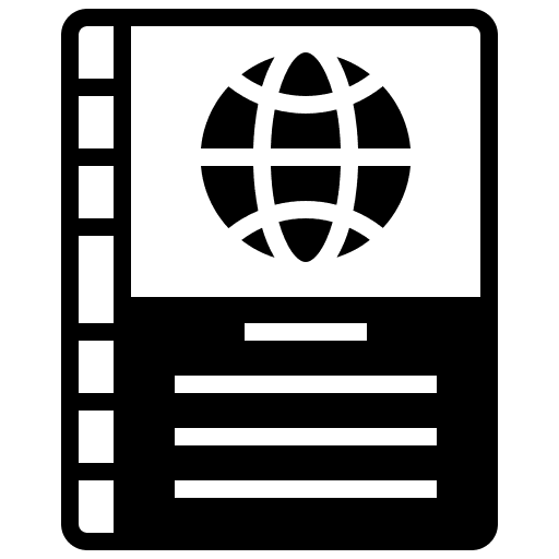 Passport identity international passport technology icon