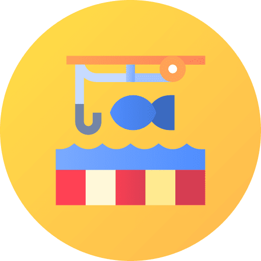 Pond pond fishing fairground icon