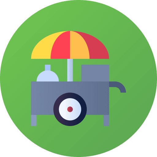 Food cart street food food and restaurant fast food icon Food cart street food food and restaurant fast food icon