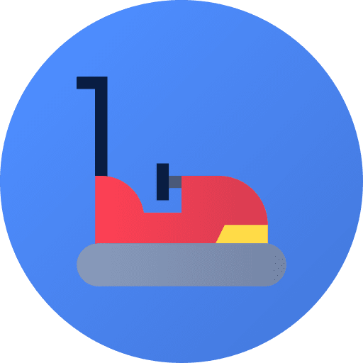 Bumper car fair fairground transportation icon Bumper car fair fairground transportation icon