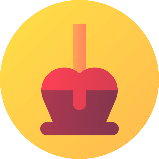 Candy apple chocolate sweet caramelized icon Candy apple chocolate sweet caramelized icon