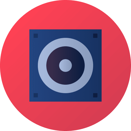 Speakers sound technology subwoofer icon Speakers sound technology subwoofer icon