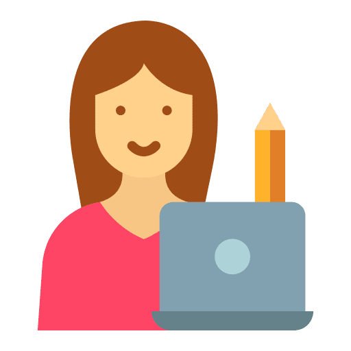Designer laptop graphic design people icon Designer laptop graphic design people icon