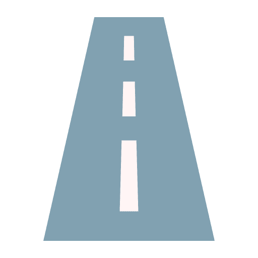 Road travel path perspective icon