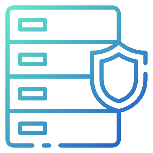 Data protection security computer networking icon
