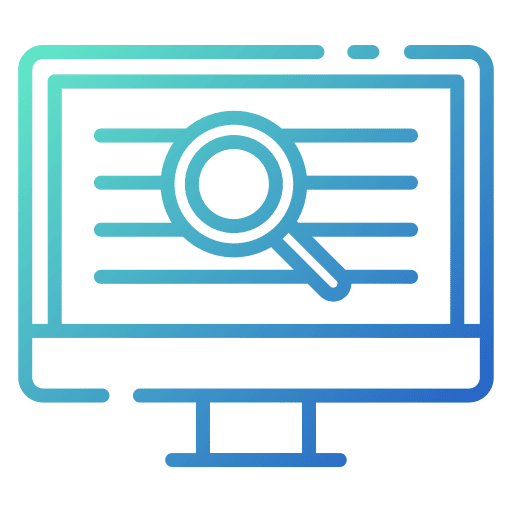 Research research computer analytics icon