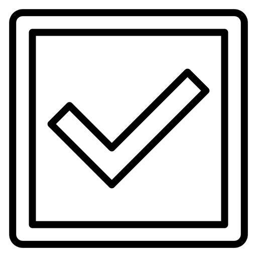 Check box computer tick black box icon